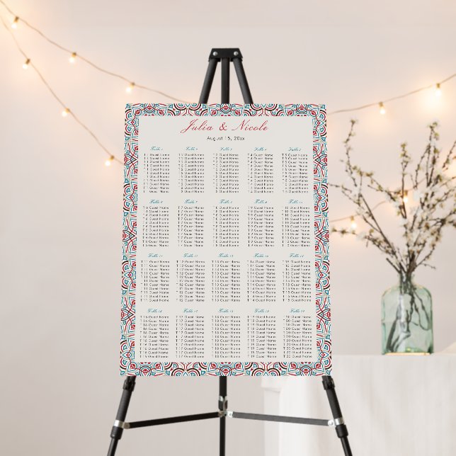 Geometric Glittering Metallic Luxury Wedding Foam Board (In Situ (Stand))