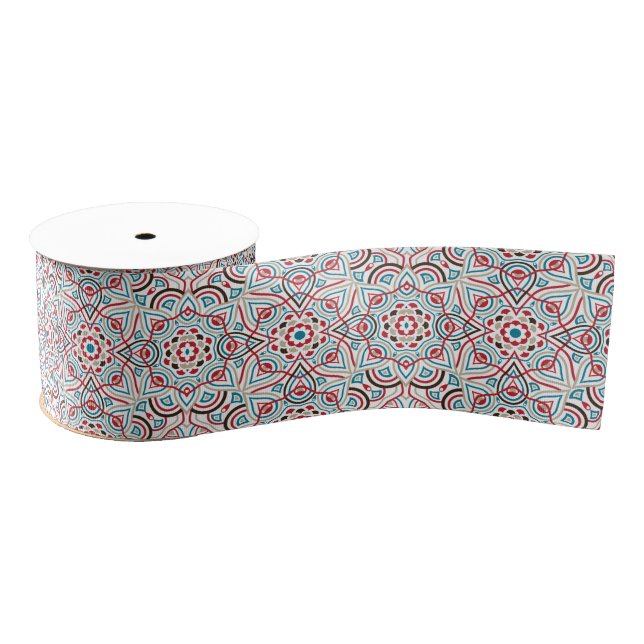 Geometric Glittering Metallic Luxury Wedding Grosgrain Ribbon (Spool)