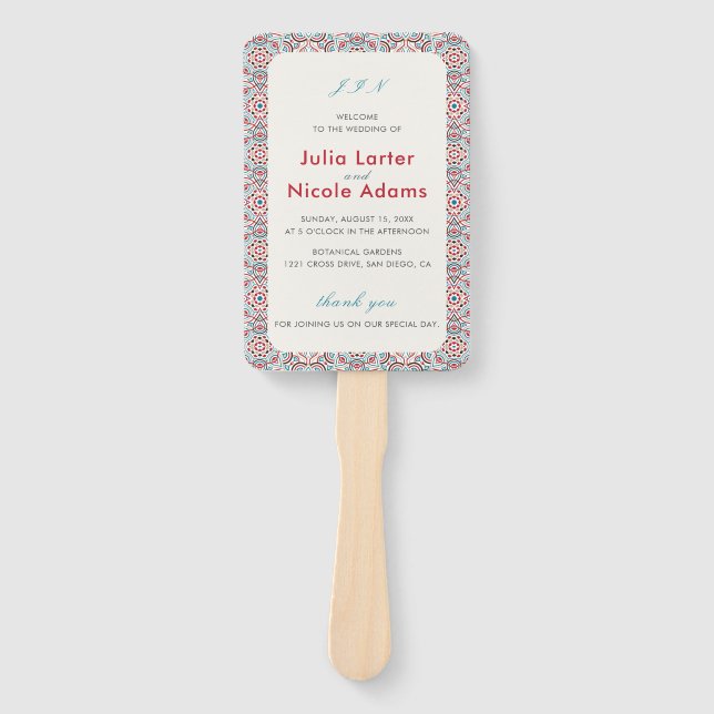 Geometric Glittering Metallic Luxury Wedding Hand Fan (Front)