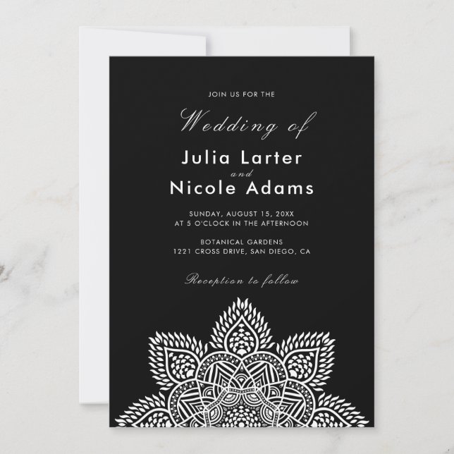 Geometric Glittering Metallic Luxury Wedding Invit Invitation (Front)