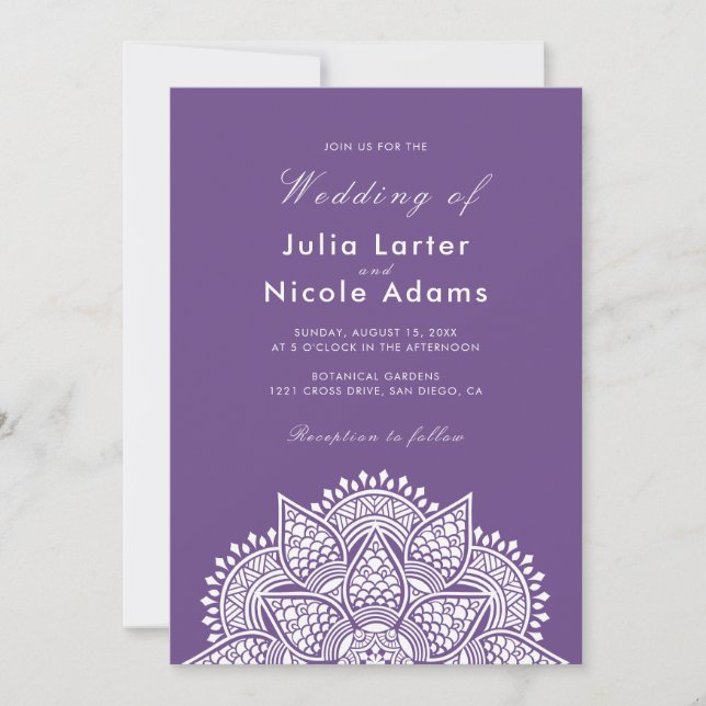 Geometric Glittering Metallic Luxury Wedding Invitation (Front)