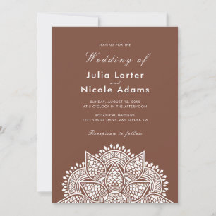 Geometric Glittering Metallic Luxury Wedding Invitation