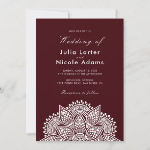 Geometric Glittering Metallic Luxury Wedding Invitation