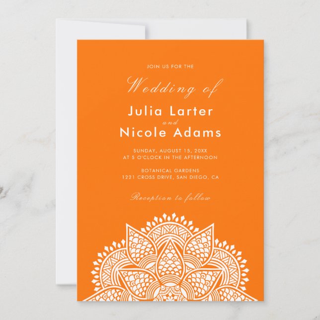 Geometric Glittering Metallic Luxury Wedding Invitation (Front)