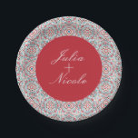 Geometric Glittering Metallic Luxury Wedding Paper Plates<br><div class="desc">Beautiful invitations and stationery for special occasions and festivals are available in both physical and digital formats. We can extend any design into matching items such as RSVP cards,  labels,  envelopes,  and more. Customization is available upon request. Looking forward to hearing from you!</div>