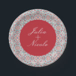 Geometric Glittering Metallic Luxury Wedding Paper Plates<br><div class="desc">Beautiful invitations and stationery for special occasions and festivals are available in both physical and digital formats. We can extend any design into matching items such as RSVP cards,  labels,  envelopes,  and more. Customization is available upon request. Looking forward to hearing from you!</div>