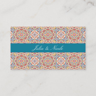 Geometric Glittering Metallic Luxury Wedding Place Card