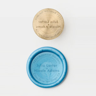 Geometric Glittering Metallic Luxury Wedding Wax Seal Stamp