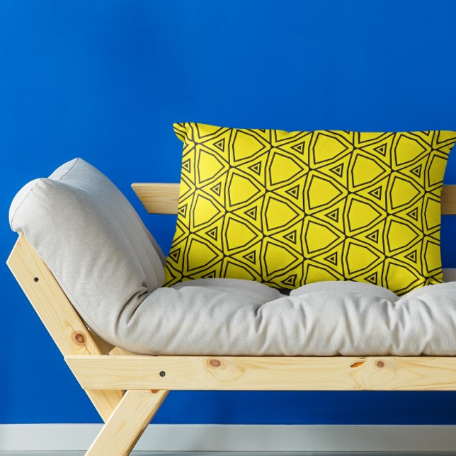 Geometric Glow Lumbar Pillow (Creator Uploaded)