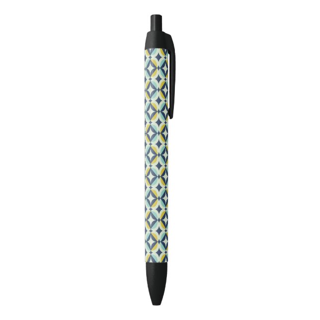 Geometric Gold & Blue Pattern Pen (Bottom (Vertical))