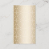Geometric Gold Foil Monogram Hair Stylist Business Card (Back)