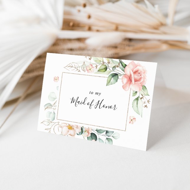 Geometric Gold Foliage Bridal Party Thank You (Creator Uploaded)