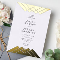 Geometric Gold Gatsby Wedding Pressed
