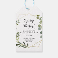 Geometric Gold Green Sip Sip Hooray Bridal Shower