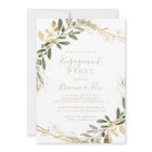 Geometric Gold Greenery Fall Engagement Party 