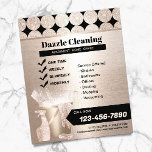 Geometric Gold House Cleaning Service Housekeeping Flyer<br><div class="desc">Home Cleaning Service Geometric Gold Glitter Housekeeping Flyers.</div>