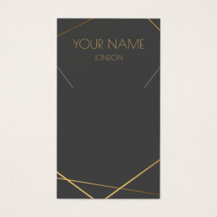 Geometric gold necklace or bracelet display card