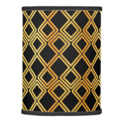 Geometric Gold On Black Stylish Modern Lamp Shade (Right)