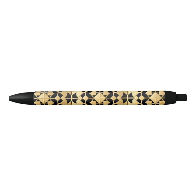 Geometric Gold Panel Pen (Front)