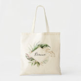 Gold & Greenery Bridal Party Tote Bags