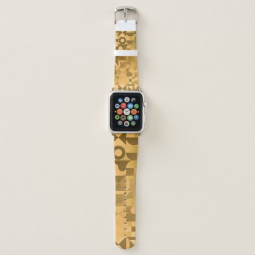 Geometric gold vintage seamless pattern apple watch band