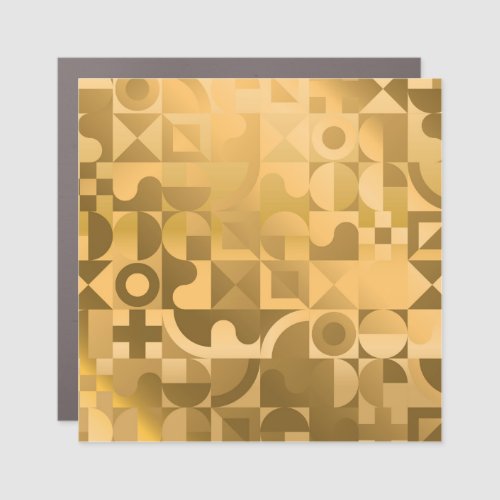 Geometric gold vintage seamless pattern car magnet