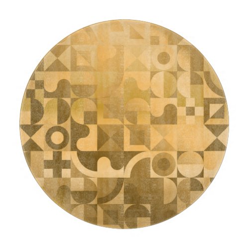 Geometric gold vintage seamless pattern cutting board