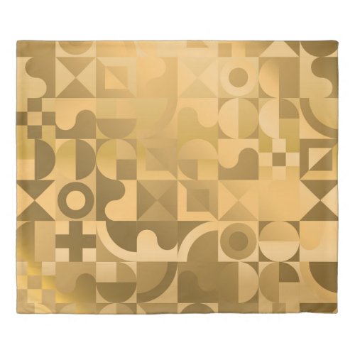 Geometric gold vintage seamless pattern duvet cover