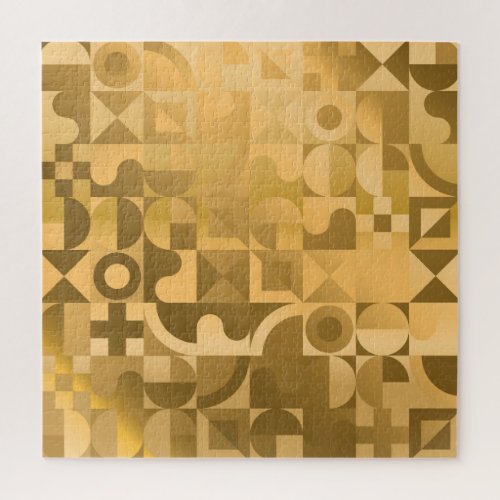 Geometric gold vintage seamless pattern jigsaw puzzle