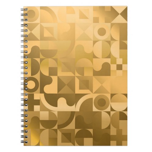 Geometric gold vintage seamless pattern notebook