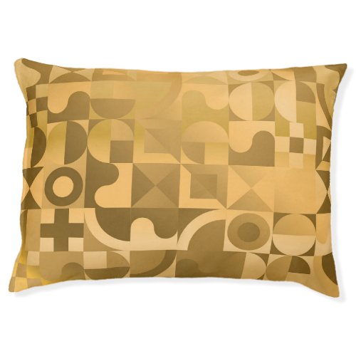 Geometric gold vintage seamless pattern pet bed
