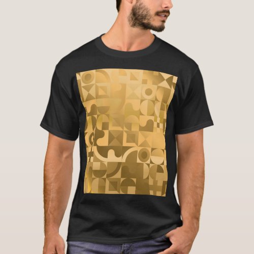 Geometric gold vintage seamless pattern T_Shirt