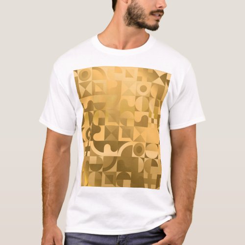 Geometric gold vintage seamless pattern T_Shirt