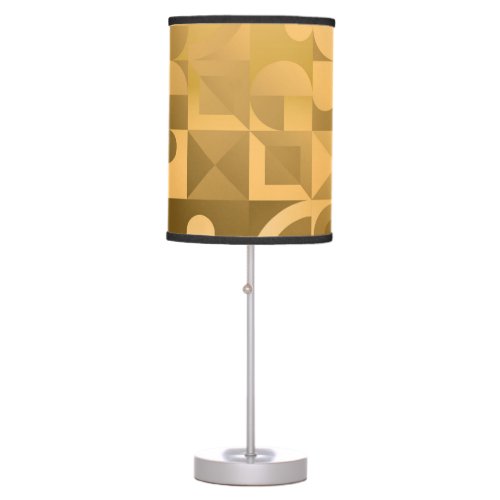 Geometric gold vintage seamless pattern table lamp