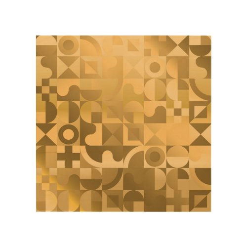 Geometric gold vintage seamless pattern wood wall art