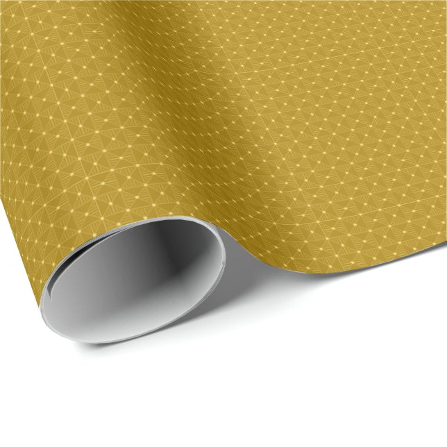 Geometric Gold Wrapping Paper – Luxurious Elegance (Roll Corner)