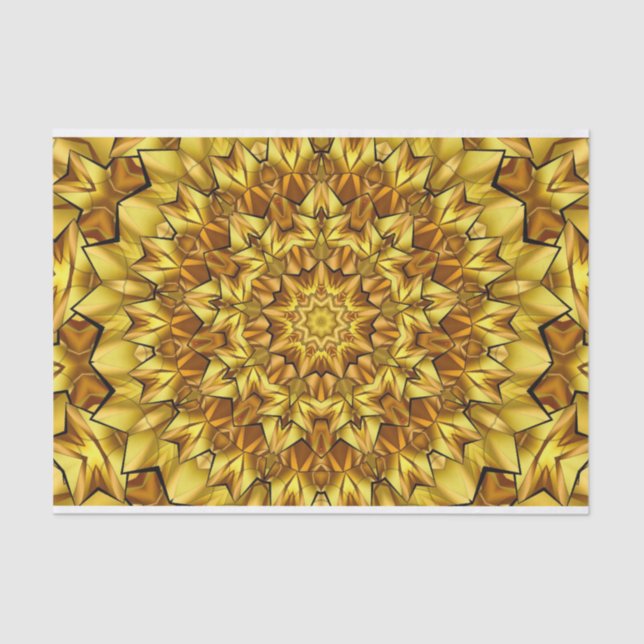 geometric golden abstract tissue paper (Front)