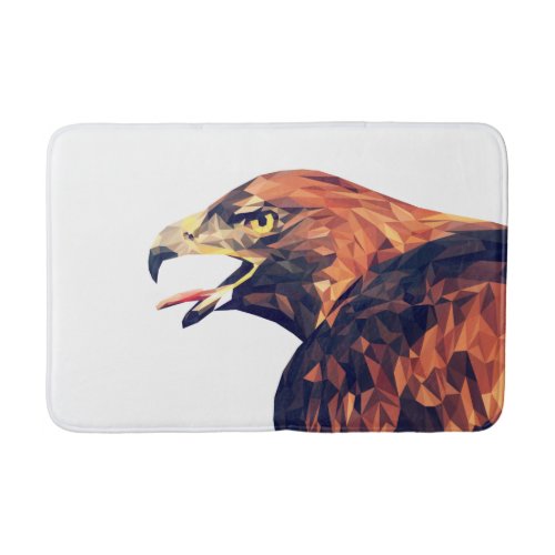 Geometric Golden Eagle Bath Mat