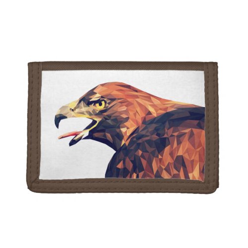 Geometric Golden Eagle Trifold Wallet