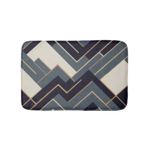 Geometric Golden illustration Bath Mat