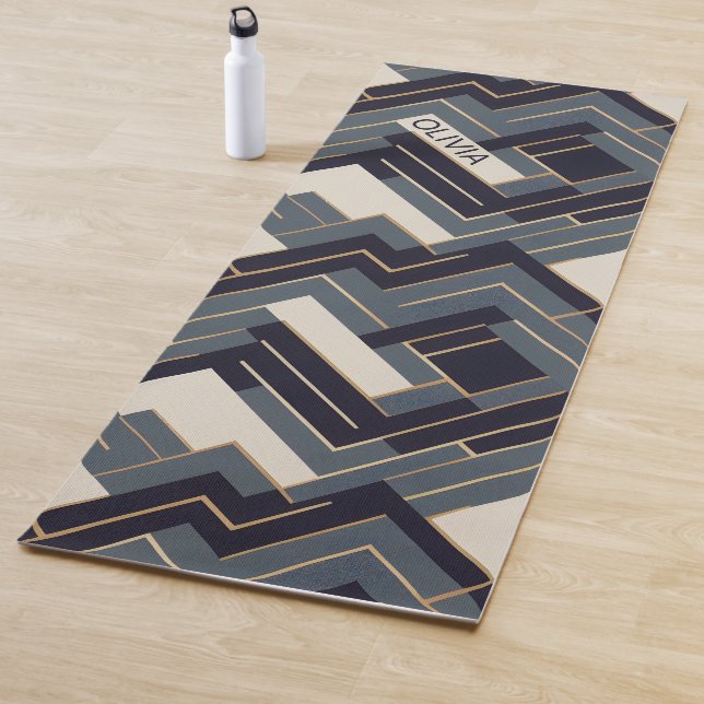 Geometric Golden illustration Yoga Mat (In Situ)
