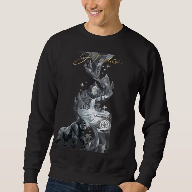 “Geometric Gorilla in the Emerald Forest” Sweatshirt (Front)