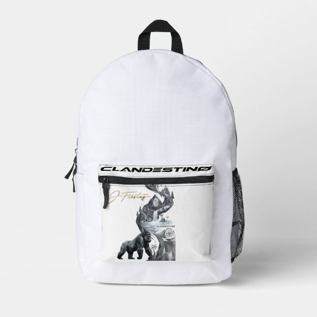 “Geometric Gorilla Jungle Backpack  (Front)