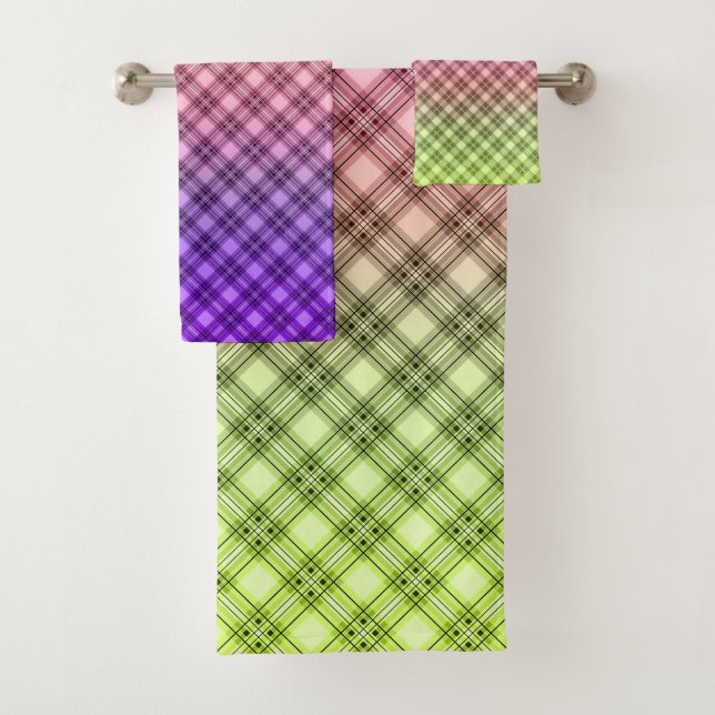 Geometric, gradient, Ombre Bath Towel Set (Insitu)