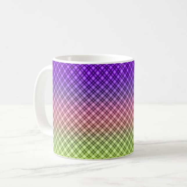 Geometric, gradient, Ombre Coffee Mug (Front Left)