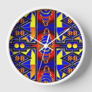 Geometric Gradient Pattern  Clock