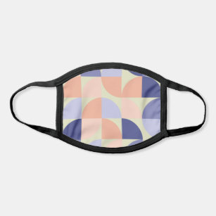 Geometric Graphic Design Shapes   Purple and Coral Face Mask
