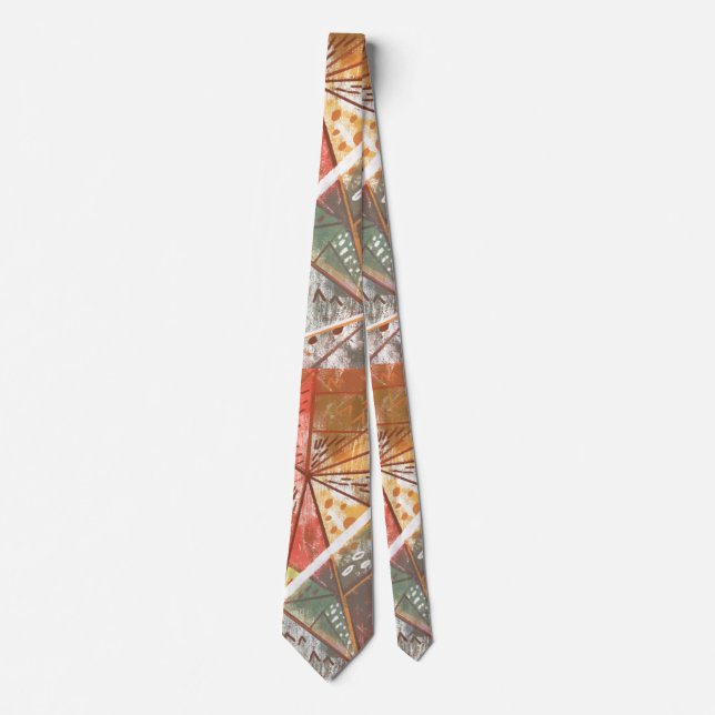 geometric graphic neck tie (Front)