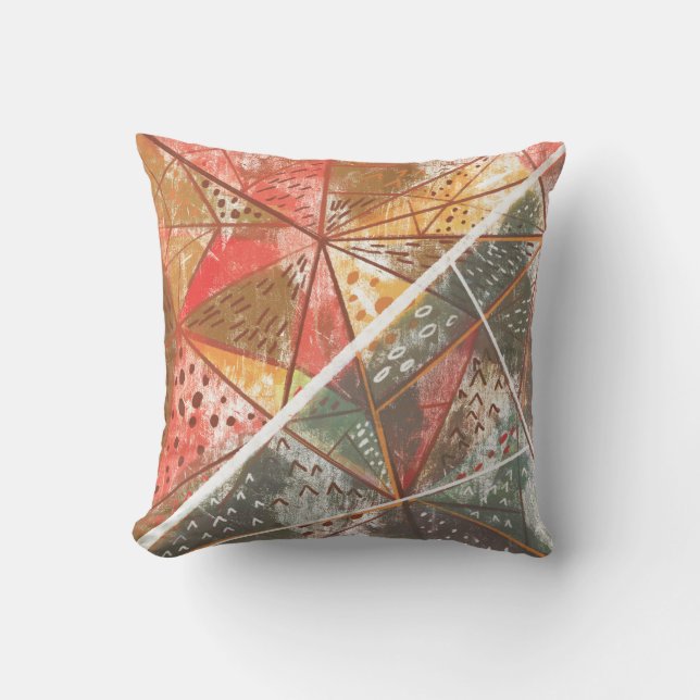 geometric graphic Throw Pillow (Front)