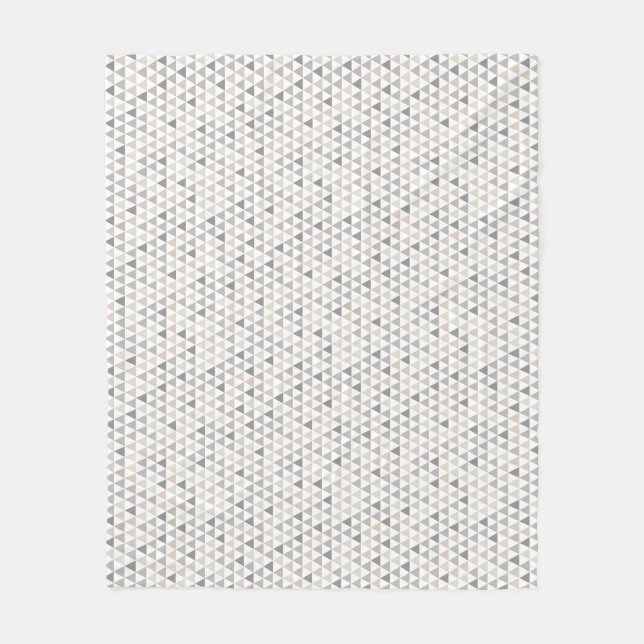 Geometric Gray Beige Neutrals Pattern Blanket (Front)
